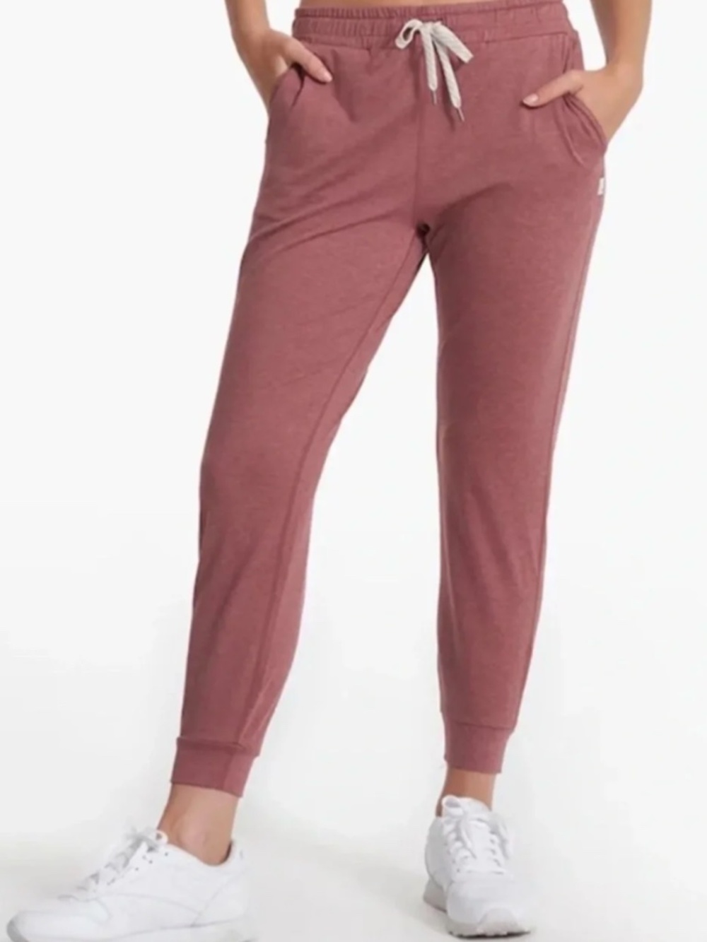 Vuori Performance Joggers Dream Knit Marsala Heathered Mauve/Dusty Pink Sz Small